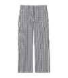 BURBERRY GINGHAM CROPPED STRAIGHT TROUSERS,15329510