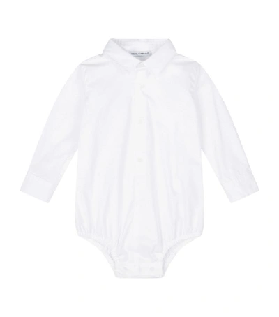 DOLCE & GABBANA POPLIN SHIRT BODYSUIT,15367452