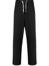 Duoltd Stripe Detail Long Jogging Pants In Black