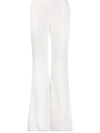 Balmain High Waist Flared Trousers In White