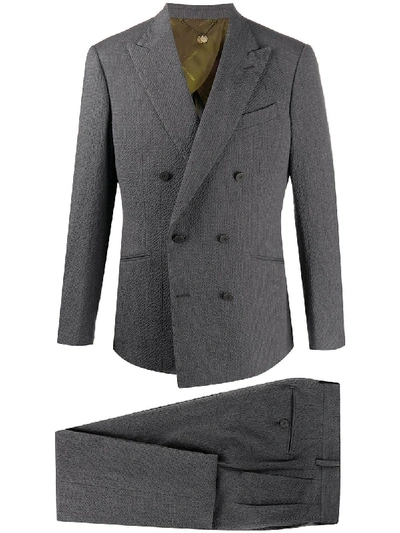 Maurizio Miri Two-piece Textured Suit In Grey