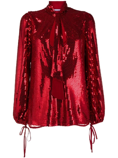 Amen Sequinned Blouse In Red