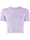 ALICE AND OLIVIA CIARA CRYSTAL-EMBELLISHED KNITTED TOP