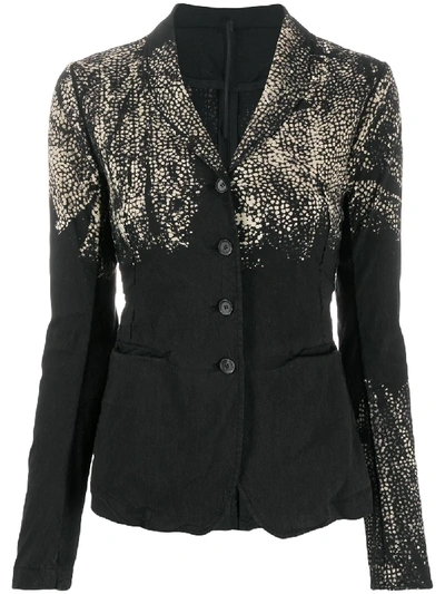 Masnada Acid Crinkled Effect Blazer In Black