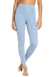 Beyond Yoga Twinkle High Waisted Midi Legging In Serene Blue Heather