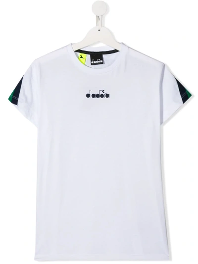 Diadora Junior Teen Logo-print Jersey T-short In White