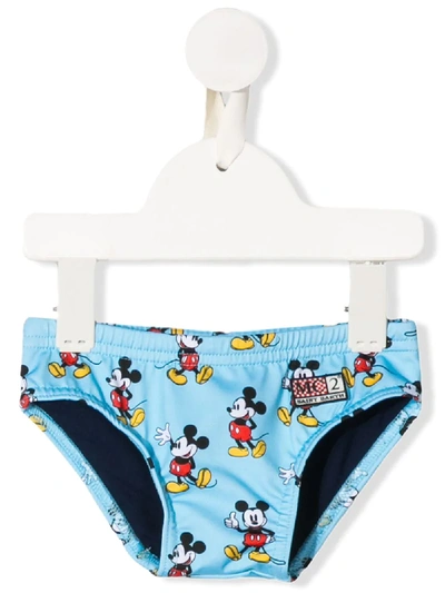 Mc2 Saint Barth Babies' X Disney® Mickey Mouse Swim Trunks In Blue