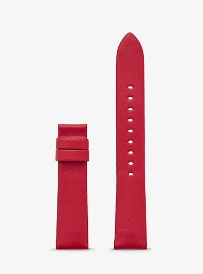 Michael Kors Gen 4 Sofie Leather Smartwatch Strap In Red