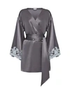 LA PERLA Maison Lace Trim Silk Blend Robe