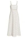 ZIMMERMANN Bells Lace Eyelet Linen-Blend Midi Dress