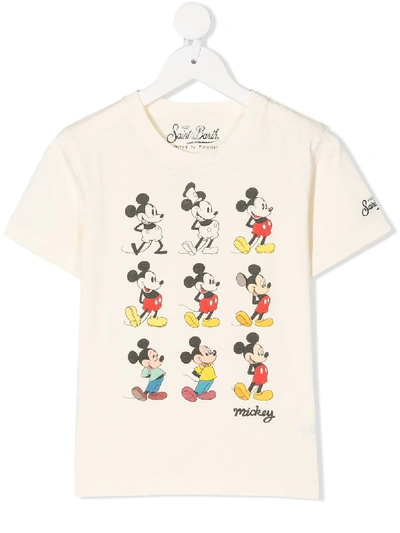 Mc2 Saint Barth Kids' Disney© Mickey Mouse T-shirt In Neutrals