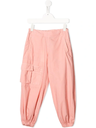 Fendi Kids' Track Style Trousers In Pink