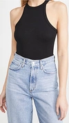 Agolde Rianne Stretch-jersey Bodysuit In Black