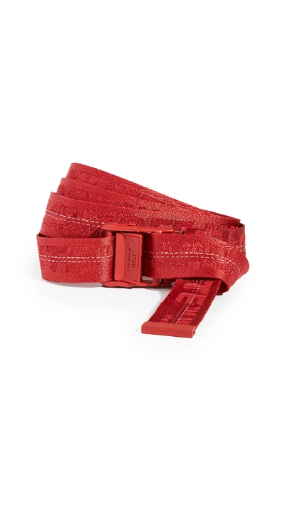 Off-white Classic Industrial Belt In Rosso