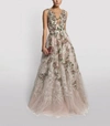 MARCHESA SEQUIN-EMBELLISHED TULLE GOWN,15419601