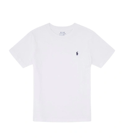 Ralph Lauren Kids' Logo Embroidered T-shirt (5-7 Years) In White