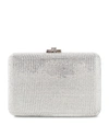 JUDITH LEIBER CRYSTAL-EMBELLISHED SLIM SLIDE CLUTCH BAG,15434387