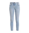 BALMAIN HIGH-WAIST SLIM JEANS,15434891