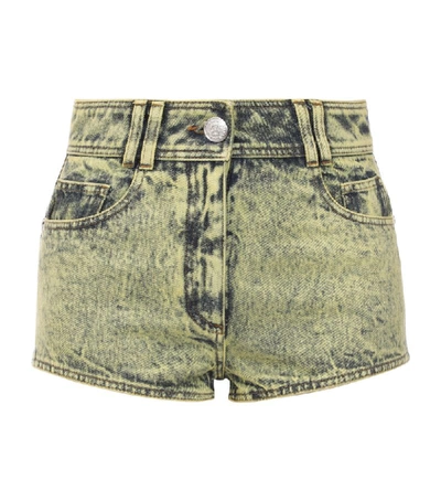 Balmain High-waist Acid-wash Shorts