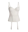 LISE CHARMEL LACE EMBROIDERED BRIDAL BASQUE,15451263