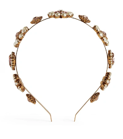 Dolce & Gabbana Crystal And Faux-pearl Embellished Headband