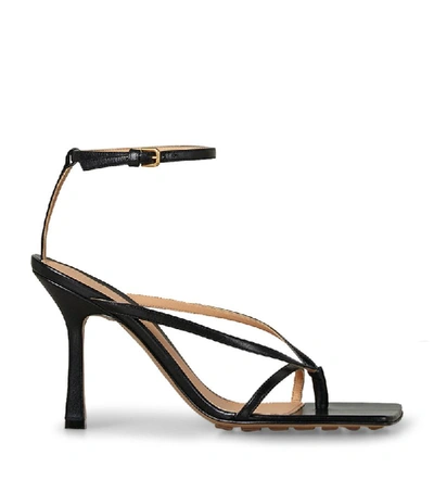 Bottega Veneta Multi Strap Stretch High-heel Sandals In Black