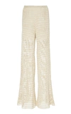 TUINCH COTTON OPEN-KNIT FLARED PANTS,792203