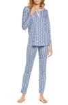 Roller Rabbit Cotton Elephants Print Pajamas Set In Blue