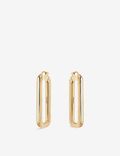 Missoma Womens Gold Ovate 18ct Yellow Gold-plated Brass Hoop Earrings