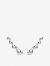 Monica Vinader Nura Teardrop Sterling Silver Climber Earrings In Silver