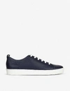Lk Bennett Tulum Low-top Grainy Leather Trainers In Blu-navy