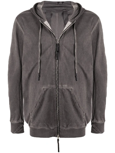 11 By Boris Bidjan Saberi Zip-up Hoodie In Grey