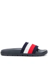 TOMMY HILFIGER STRIPED WOVEN SLIDES