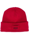 424 LOGO PATCH BEANIE HAT