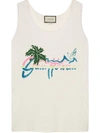 GUCCI GUCCI HAWAII PRINT TANK TOP