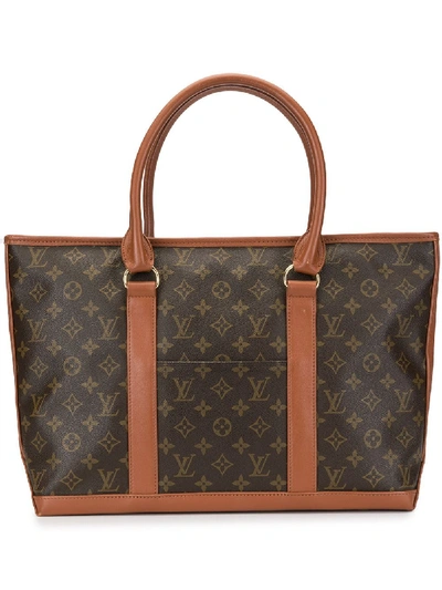 Pre-owned Louis Vuitton 1990  Sac Weekend Pm Tote In Brown