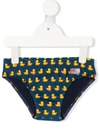 Mc2 Saint Barth Billy Ducky-print Swimming Trunks In Blue