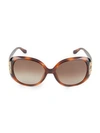 Ferragamo Women's 57mm Square Sunglasses In Amber