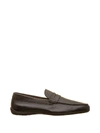 MORESCHI DRIVER BROWN LEATHER LOAFER,11387397