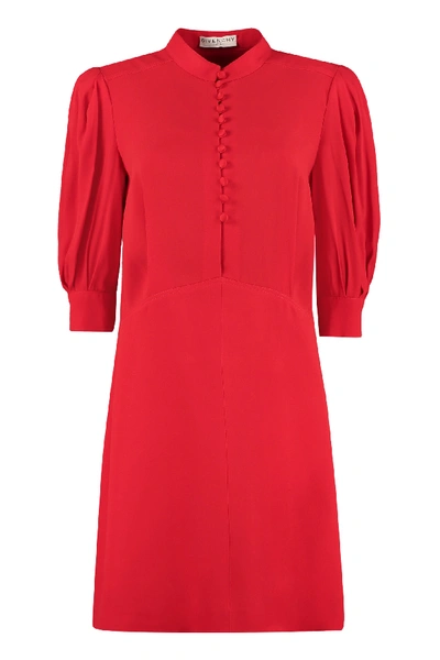 Givenchy Mandarin Shirt Collar Dress In Red