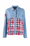 MR & MRS ITALY LIGHT DENIM BLUE SHIRT WITH colour BLOCK,XSH0103557300