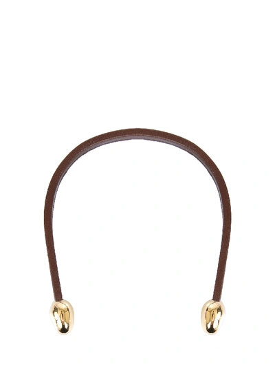Bottega Veneta Leather Necklace In Marrone