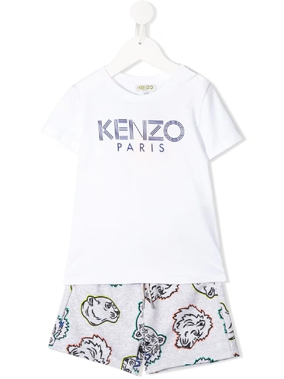 Kenzo Kids' T-shirt Tracksuit Set In White