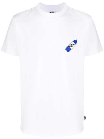 Vans Logo Print T-shirt In White