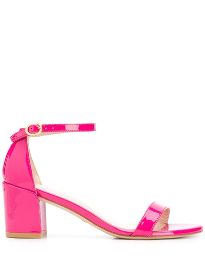 Stuart Weitzman Block Heel Sandals In Pink