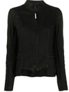 Isaac Sellam Experience Fitted Zip-up Jacket In Black