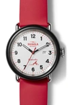 SHINOLA DETROLA SILICONE STRAP WATCH, 43MM,S0120161968