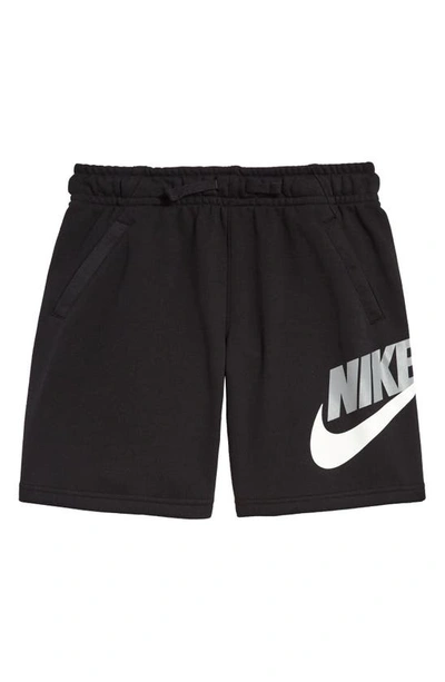 Nike Kids' Sportswear Club Athletic Shorts (big Boy) In Black