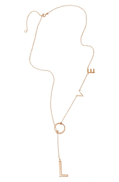 Adornia Love Lariat Necklace In Gold