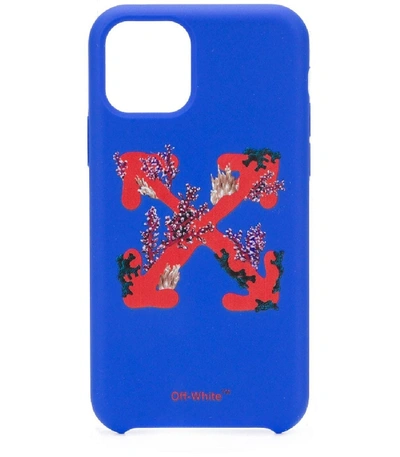 Off-white Blue Coral Print Iphone 11 Case